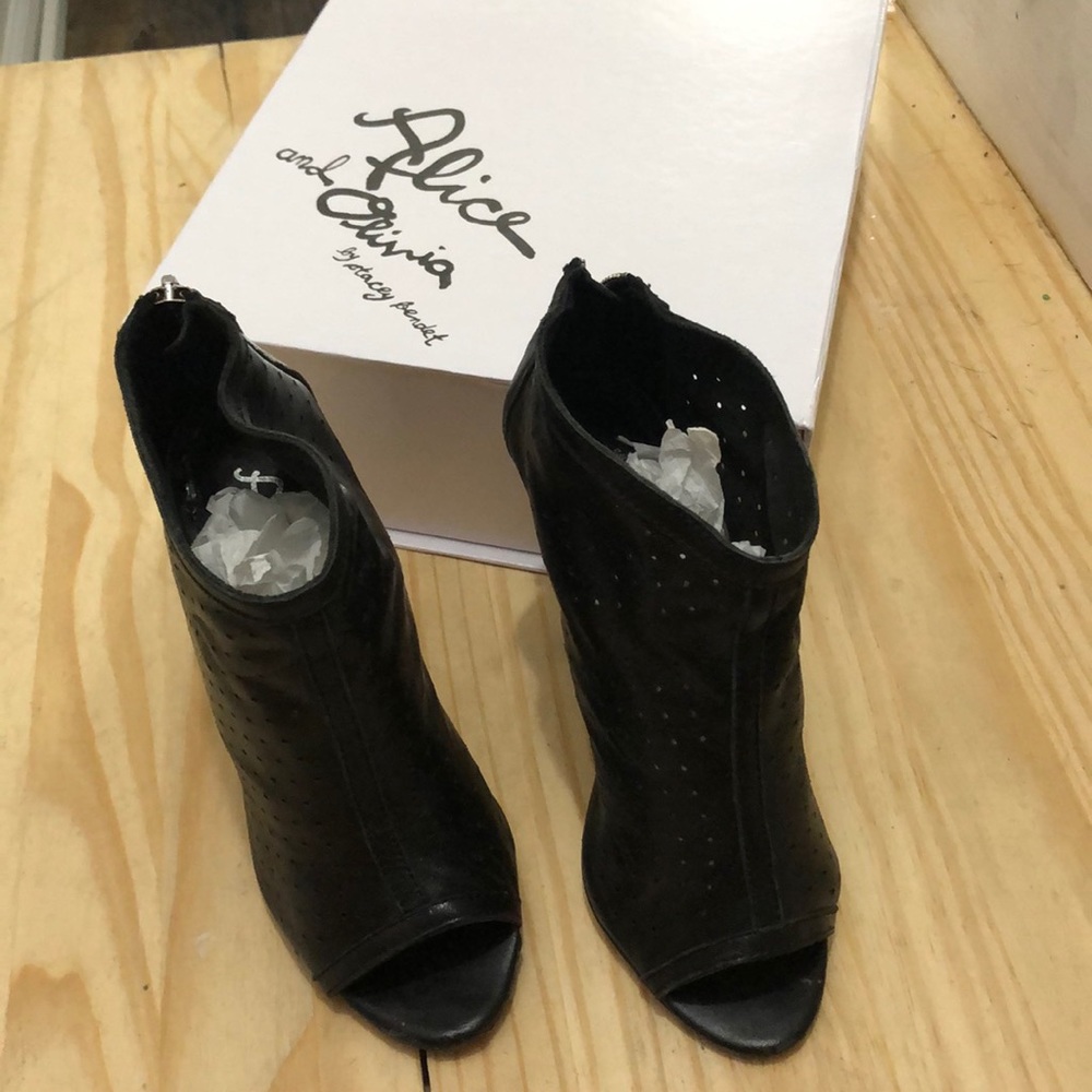 Alice & Olivia open-toe booties